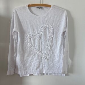 Lisa Todd White Crewneck Long Sleeve Tee